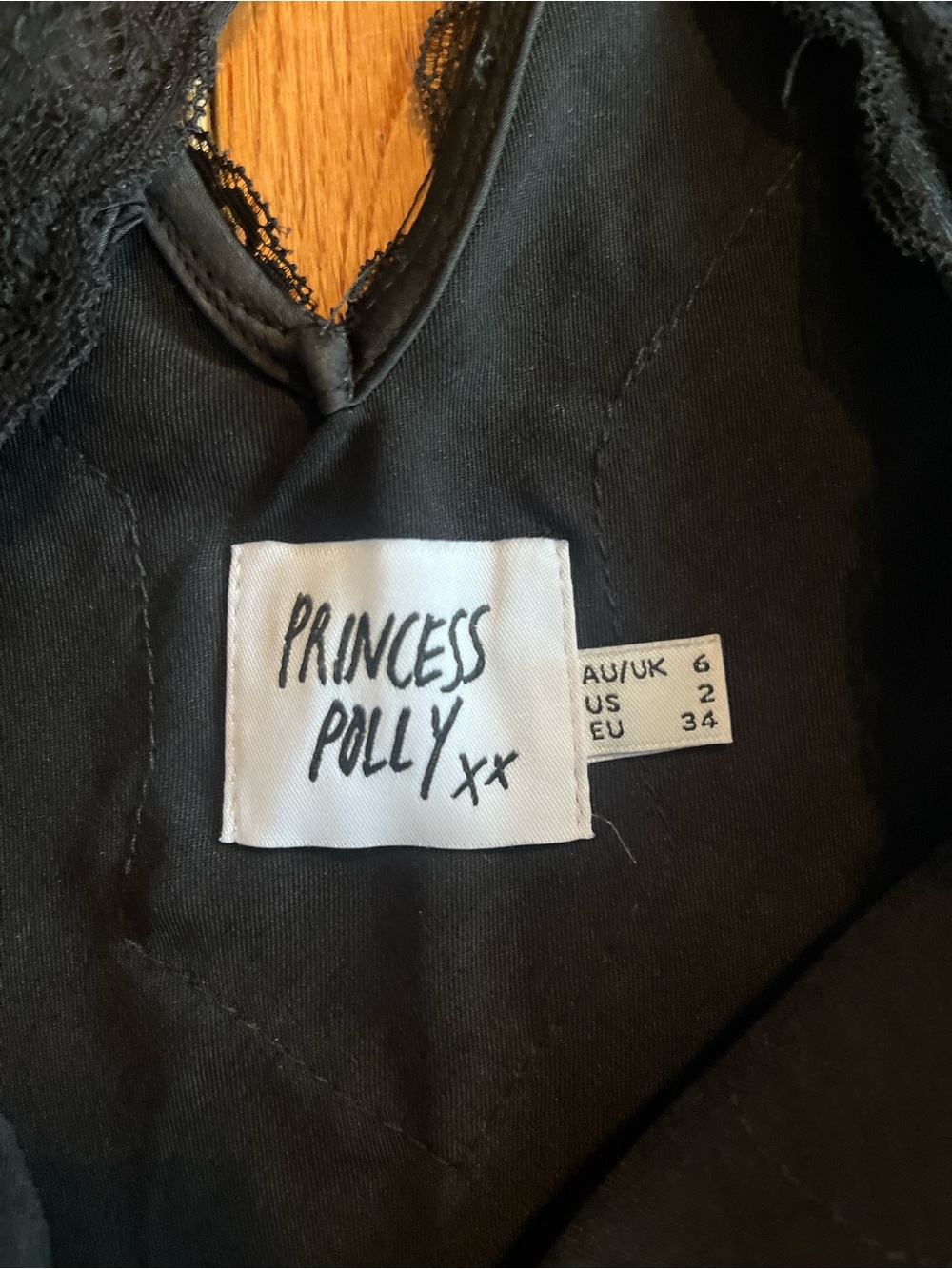 Princess Polly Walta Mini Dress Black - Size 2 - Picture 7 of 8